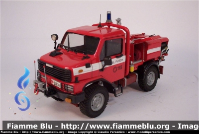 Bremach Fauno 4x4
Vigili del Fuoco
Automezzo antincendio boschivo - Anno 1993
Modello in scala 1:14
Parole chiave: Bremach Fauno_4x4