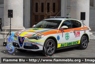 Alfa-Romeo Stelvio Q4
Pubblica Assistenza Croce Verde Chiavarese (GE)
Allestita AVS
Codice Automezzo: 4068
Parole chiave: Alfa-Romeo Stelvio_Q4 Automedica