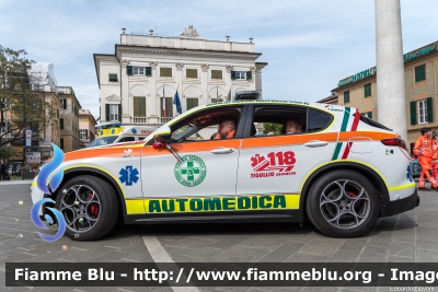 Alfa-Romeo Stelvio Q4
Pubblica Assistenza Croce Verde Chiavarese (GE)
Allestita AVS
Codice Automezzo: 4068
Parole chiave: Alfa-Romeo Stelvio_Q4 Automedica