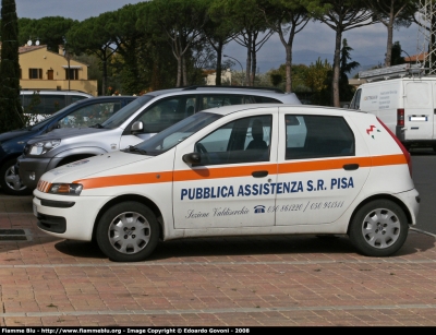 Fiat Punto II serie
Pubblica Assistenza Società Riunite Pisa
Sezione Valdiserchio
Parole chiave: Fiat Punto_IIserie Servizi_Sociali 118_Pisa PA_SR_Pisa