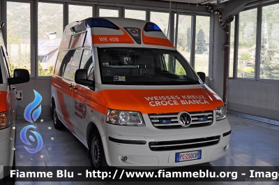 Volkswagen Transporter T5
Weisses Kreuz Bozen
Croce Bianca Bolzano
Ambulanza da Trasporto/KTW
Allestimento "Hornis Silver"
di Ambulanz Mobile
WK408
PC ZS0CB
Parole chiave: Volkswagen Transporter_T5 Ambulanza PCZS0CB