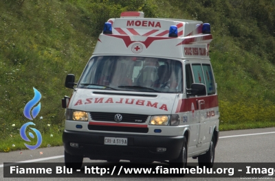 Volkswagen Transporter T4 Restyle
Croce Rossa Italiana
Delegazione di Moena (TN)
Allestita da EDM
CRI A319A
Parole chiave: Volkswagen Transporter_T4_Restyle Ambulanza
