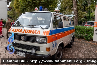 Volkswagen Transporter T3
Assistenza Pubblica Volontaria Borgotaro-Albareto (PR)
Allestimento Binz
Parole chiave: Volkswagen Transporter_T3 Ambulanza