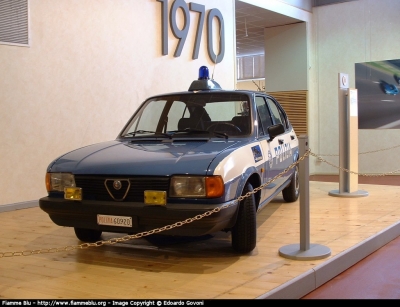 Alfa Romeo Alfasud II serie
Polizia di Stato
Squadra Volante 
Esemplare esposto presso il Museo delle auto della Polizia di Stato
POLIZIA 60920
Parole chiave: Alfa-Romeo Alfasud_IIserie POLIZIA60920