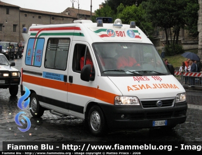 Fiat Ducato III serie
ARES 118 - Regione Lazio
Azienda Regionale Emergenza Sanitaria
Parole chiave: Fiat Ducato_IIIserie Ambulanza