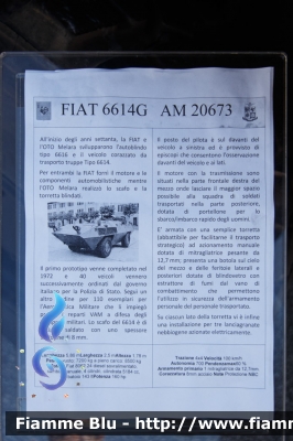 Fiat Oto-Melara 6614
Aeronautica Militare Italiana
Comando Aeroporto Centocelle
Gruppo Difesa
AM 20673
*scheda informativa*
Parole chiave: Fiat_Oto-Melara 6614 AM20673