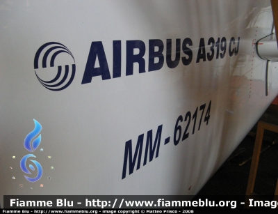 Airbus A319CJ
Aereonautica Militare Italiana
31° Stormo
MM 62174
particolare della matricola
Parole chiave: Airbus A319CJ MM62174