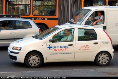 Fiat Punto II serie
Croce Azzurra Ass. Volontari Abbiatensi 
Sez. Albairate MI
Parole chiave: Lombardia MI Servizi sociali