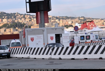Posto di soccorso
Sovrano Militare Ordine di Malta Posto di soccorso al terminal traghetti di Genova
Parole chiave: Liguria GE