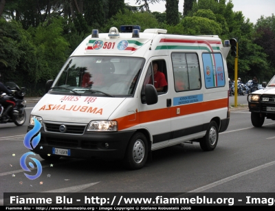 Fiat Ducato III serie
ARES 118 - Regione Lazio
Azienda Regionale Emergenza Sanitaria
Parole chiave: Fiat Ducato_IIIserie Ambulanza Festa_Della_Repubblica_2008
