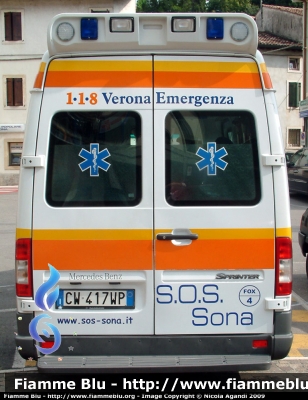 Mercedes-Benz Sprinter II Serie
Sos Sona (VR)
Allestimento Ambulanz Mobile gmbh
"FOX 4"
Parole chiave: Mercedes_Benz_Sprinter_II_serie_Sos_Sona_Verona