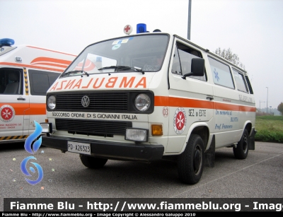 Volkswagen Transporter T3
S.O.G.IT.
Sezione di Este (PD)
Ambulanza in servizio 
- dismessa ad Aprile 2011 -
Parole chiave: esercitazione_sogit_2010