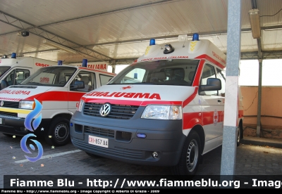 Volkswagen Transporter T5
Croce Rossa Italiana
Comitato Locale di Bordighera
Allestita Orion
CRI 857 AA
Parole chiave: Volkswagen Transporter_T5 118_Imperia Ambulanza CRI857AA