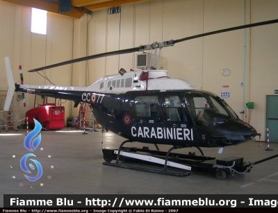 Agusta-Bell AB206
Carabinieri
Distaccamento Elicotteri Abbasanta presso la Caserma "Cacciatori Di Sardegna"
Parole chiave: Agusta-Bell AB206 CC77 Elicottero