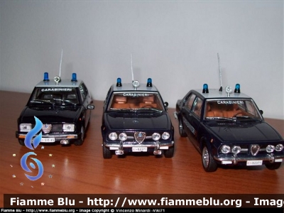 Alfa Romeo Alfetta II serie e Alfetta III serie
Carabinieri
Autoradio Pronto Intervento Nucleo Radiomobile
Modello Scala 1/43 Kit Autoparco
