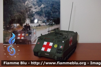 M113 ambulanza
Carabinieri
XI Brigata Meccanizzata
13° Btg Friuli Venezia Giulia Gorizia
Compagnia Carri Anni 80
Modello in scala 1/43
Parole chiave: M113_ambulanza