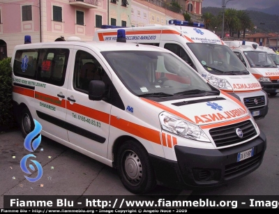 Fiat Scudo IV serie
Pubblica Assistenza Croce Verde Sestri Levante (GE)
sezione di Castiglione Chiavarese
ambulanza da trasporto allestita dalla AVS
Parole chiave: Fiat Scudo_IVserie Ambulanza