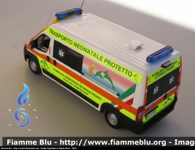 Fiat Ducato X250 Maxi
Ambulanza neonatale allestita dalla MAF per la P.A. Littorale Pisano - scala 1/43 base Norev
Parole chiave: Fiat Ducato_X250