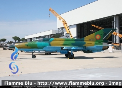 Mig-21MF Lancer A 
România - Romania
Fortelor Aeriene Romane
9610
