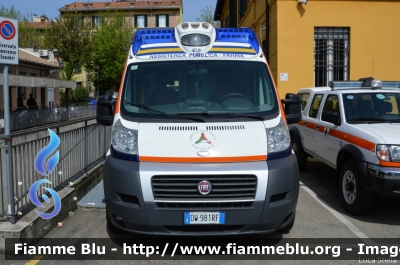 Fiat Ducato X250
Assistenza Pubblica Parma
Nucleo di Protezione Civile
Allestimento Aricar
M51
Parole chiave: Fiat Ducato_X250 Ambulanza