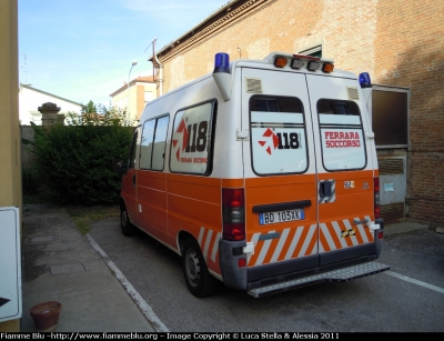Fiat Ducato II serie
118 Ferrara Soccorso
Azienda Ospedaliera Universitaria di Ferrara
Ambulanza "FE31E92"
Postazione di Copparo ambulanza in scorta alla ECHO 54
Parole chiave: Fiat Ducato_IISerie Ambulanza 118_Ferrara