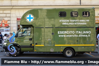 Iveco Daily III Serie
Esercito Italiano
Centro Militare Veterinario
Ambulanza Veterinaria
EI CH 822
Parole chiave: Iveco Daily_IIISerie EICH822 Festa_della_Repubblica_2015