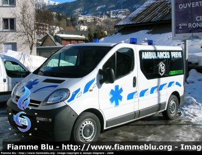 Renault Trafic II serie
Francia - France
Ambulances Preve de Briancon 
Parole chiave: Renault Trafic_IIserie Ambulanza