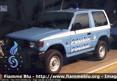 Mitsubishi Pajero Swb II serie
Polizia di Stato - Polizei
Questura di Bolzano - Automezzo di Servizio
POLIZIA D5805
Parole chiave: Mitsubishi Pajero_Swb_IIserie PoliziaD5805