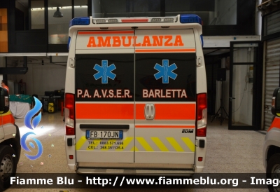 Fiat Ducato X290
Pubblica Assistenza A.V.S.E.R. Barletta (Bt)
Ambulanza allestita EDM
Parole chiave: Fiat Ducato 290X_ambulanza