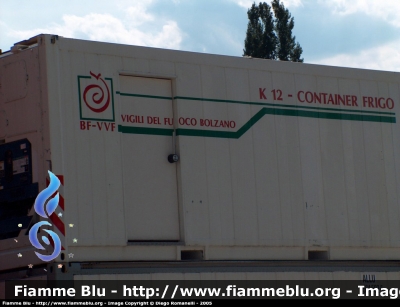 Container Frigo K12
Vigili del Fuoco
Corpo Permanente di Bolzano
Berufsfeuerwehr Bozen

Parole chiave: Container