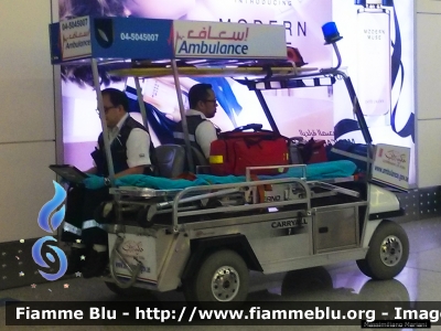 Carryall 1
 دولة الإمارات العربية المتحدة - United Arab Emirates - Emirati Arabi Uniti
Dubai Ambulance
Dubai International Airport Medical Services
Cart Ambulanza Terminal 3
Parole chiave: Carryall Ambulanza