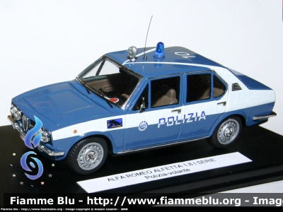 Alfa Romeo Alfetta I serie
Polizia di stato 
Squadra Volante
Elaborazione su Base Progetto K Scala 1/43
