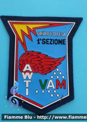 Patch 
Areonautica Militare Italiana
VAM Gruppo Difesa 1° Sezione
