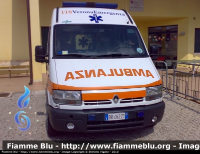 Renault Master II Serie
AVSS Croce Blu Onlus San Martino Buon Albergo (VR)
Ambulanza "DELTA 4" in Appoggio al 118 Verona Emergenza
Allestimento P.M.L.
Parole chiave: Renault Master_IISerie Ambulanza 118_Verona