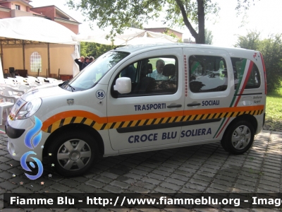 Renault Kangoo III serie
P.A. Croce Blu Soliera
Trasporti sociali, sangue ed emoderivati
Codice automezzo: S6
Inaugurato durante il 25° della Croce Blu Soliera (12/06/2011)
Parole chiave: Renault Kangoo_IIIserie