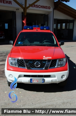 Nissan Navara III serie
Vigili del Fuoco
 Unione Distrettuale di Bolzano
 Corpo Volontario di Frasinetto
 Freiwillige Feuerwehr Verschneid
 Allestito Rosenbauer
 VF FW 2ZZ
Parole chiave: Nissan Navara_IIIserie VFFW2ZZ