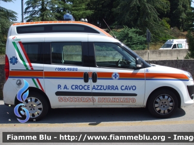 Fiat Doblò III serie
Pubblica Assistenza Croce Azzurra Cavo (LI)
Allestito Alessi e Becagli
Automedica
Codice automezzo: 8
Parole chiave: Fiat Doblò_IIIserie Automedica