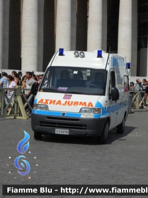 Fiat Ducato II serie
Status Civitatis Vaticanae - Città del Vaticano
Servizio Sanitario
SCV 00780
Parole chiave: Fiat Ducato_IIserie Ambulanza SCV00780