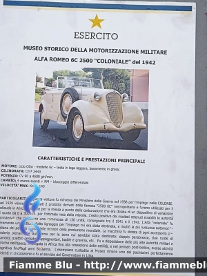 Alfa Romeo 6C 2500 Coloniale
Esercito Italiano
Museo della Motorizzazione
EI VS 011
Esposta al Castello Sforzesco per il 04/11/2021
Parole chiave: Alfa-Romeo 2500_coloniale EIVS011 Festa_forze_armate_2021