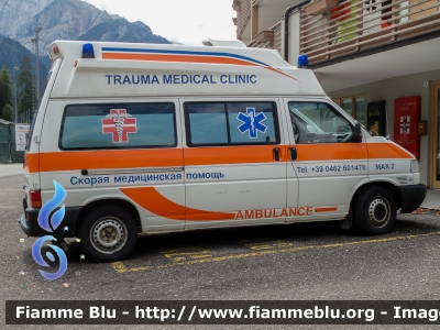 Volkswagen Transporter T4 restyle
Trauma Medical Clinic Canazei (TN)
Allestita EDM
Parole chiave: Volkswagen Transporter_T4 Ambulanza