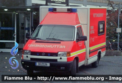 Volkswagen Transporter T4
Bundesrepublik Deutschland - Germania
Feuerwehr Dusseldorf
Parole chiave: Ambulanza Volkswagen Transporter_T4 Ambulance