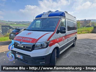 MAN TGE
Repubblica di San Marino 
Croce Rossa Sammarinese 
Ambulanza 
Allestimento Olmedo
RSM CRS33
Parole chiave: MAN TGE RSMCRS33