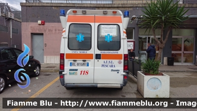 Fiat Ducato II serie 
118 Abruzzo Soccorso
A.U.S.L. di Pescara
ambulanza radiata dal SUEM 118 ora adibita a trasporto salme
allestita GGG Elettromeccanica
Parole chiave: Fiat Ducato_IIserie Ambulanza