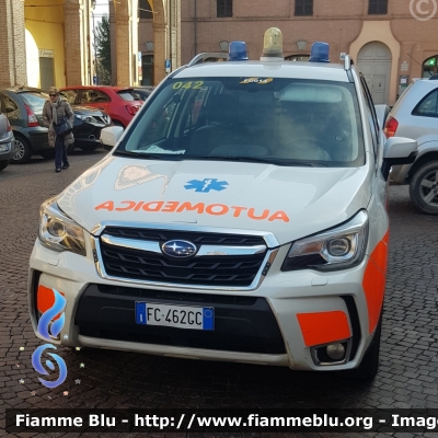 Subaru Forester VI serie
118 Romagna Soccorso
Azienda USL della Romagna
Ambito Territoriale di Forlì
"FO014" Mike 42
Postazione Meldola
Allestita Vision
Parole chiave: Subaru Forester_VIserie Automedica