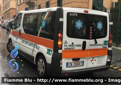 Renault Trafic
 pulmino 9 posti adibito trasporto disabili in seguito usato come mezzo di P.C.
Pubblica Assistenza 
Croce verde Quarto dei Mille
Parole chiave: Renault Trafic Ambulanza