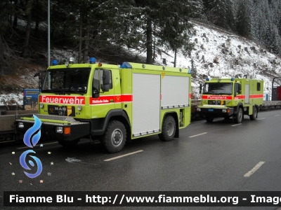 Man TGM 13.250 III serie
Schweiz - Suisse - Svizra - Svizzera
Feuerwehr Rhätische Bahn - Pompieri Ferrovia Retica
Mezzo bimodale (strada-rotaia) per interventi in Sede Ferroviaria
