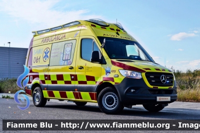 Mercedes-Benz Sprinter III serie restyle
España - Spain - Spagna
Comunitat Autònoma de les Illes Balears - GOIB conselleria general salud
Parole chiave: Ambulanza Ambulance