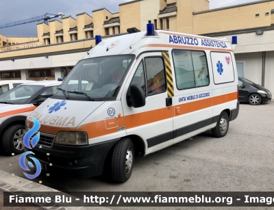 Fiat Ducato III serie 
Abruzzo Assistenza Ambulanza 
Allestimento Cevi 
Parole chiave: Fiat Ducato_IIIserie Ambulanza