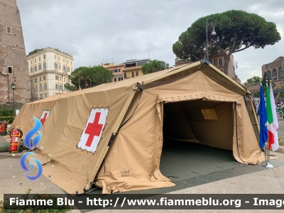 Ospedale da campo
Croce Rossa Italiana
Corpo Militare
Centro di Mobilitazione Italia Centrale e Servizi Capitale
